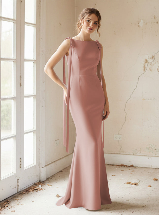 Strapless Satin Mermaid Bridesmaid Dresses for Women