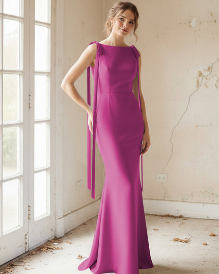 Strapless Satin Mermaid Bridesmaid Dresses for Women