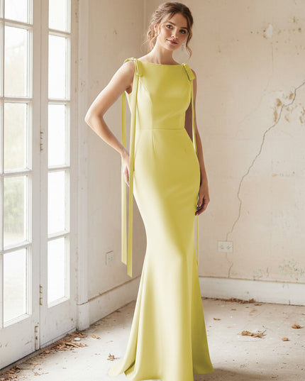 Strapless Satin Mermaid Bridesmaid Dresses for Women