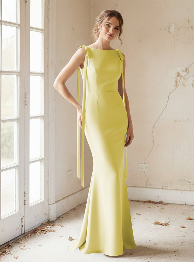 Strapless Satin Mermaid Bridesmaid Dresses for Women