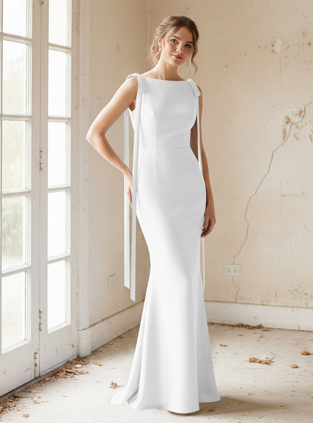 Strapless Satin Mermaid Bridesmaid Dresses for Women