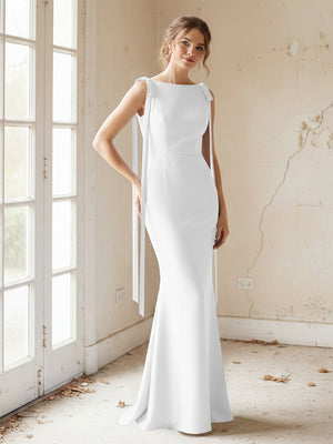 Strapless Satin Mermaid Bridesmaid Dresses for Women