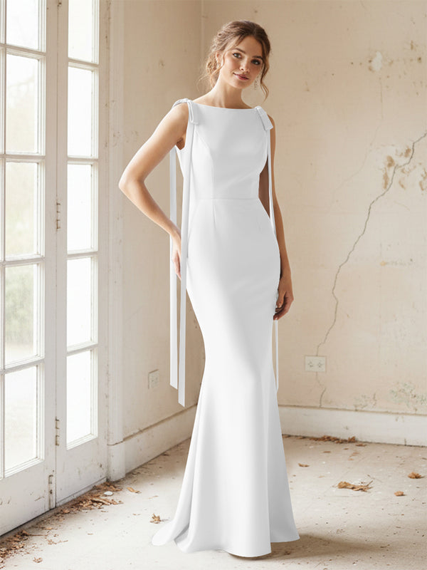 Strapless Satin Mermaid Bridesmaid Dresses for Women