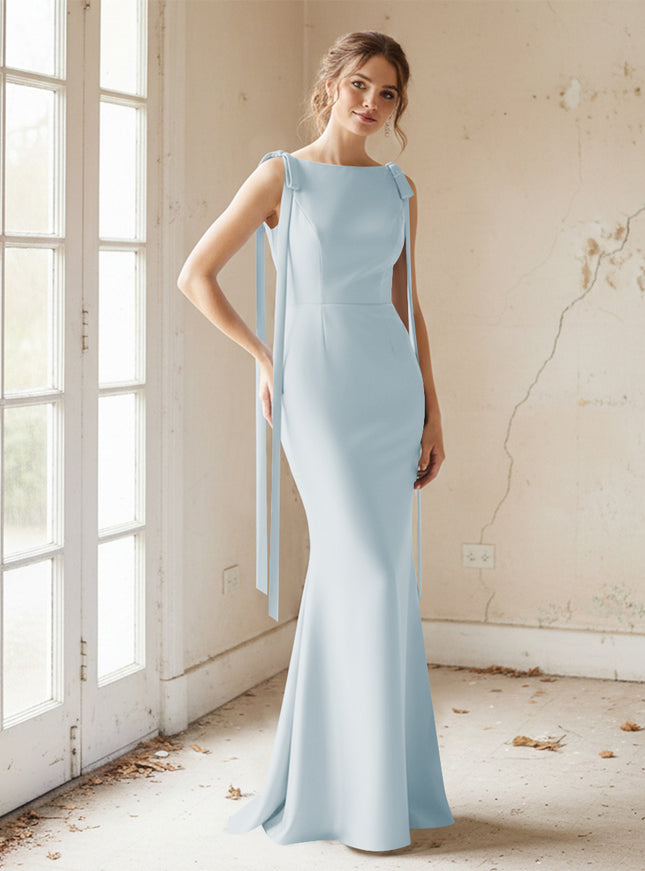 Strapless Satin Mermaid Bridesmaid Dresses for Women