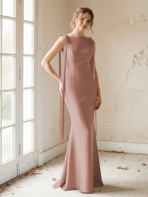 Strapless Satin Mermaid Bridesmaid Dresses for Women