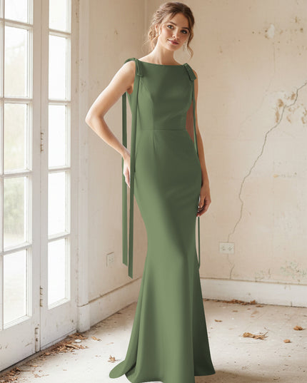 Strapless Satin Mermaid Bridesmaid Dresses for Women