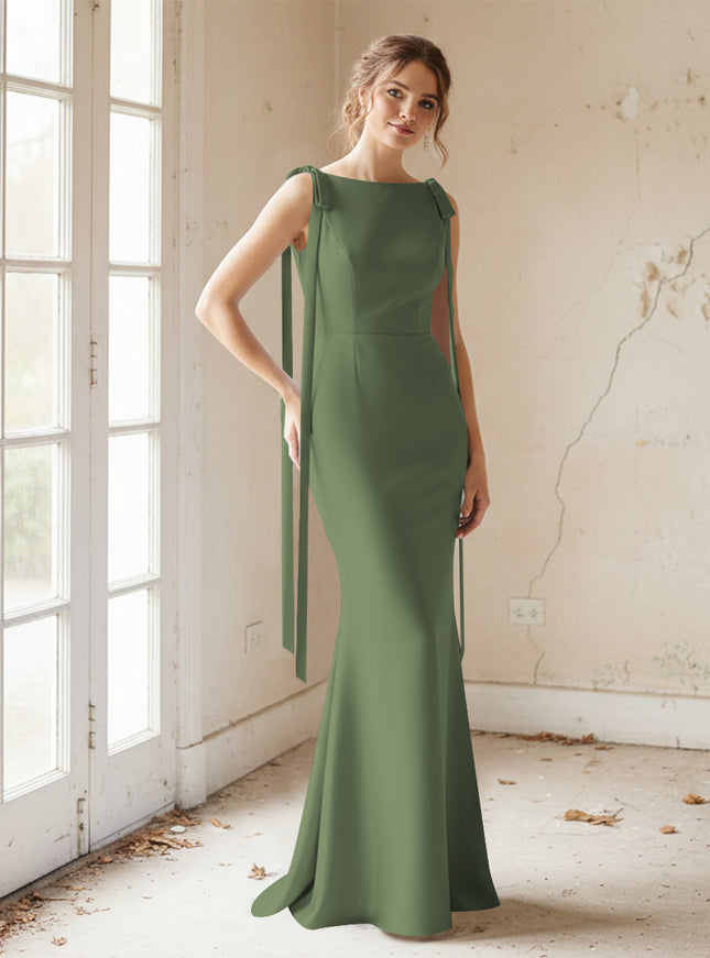 Strapless Satin Mermaid Bridesmaid Dresses for Women