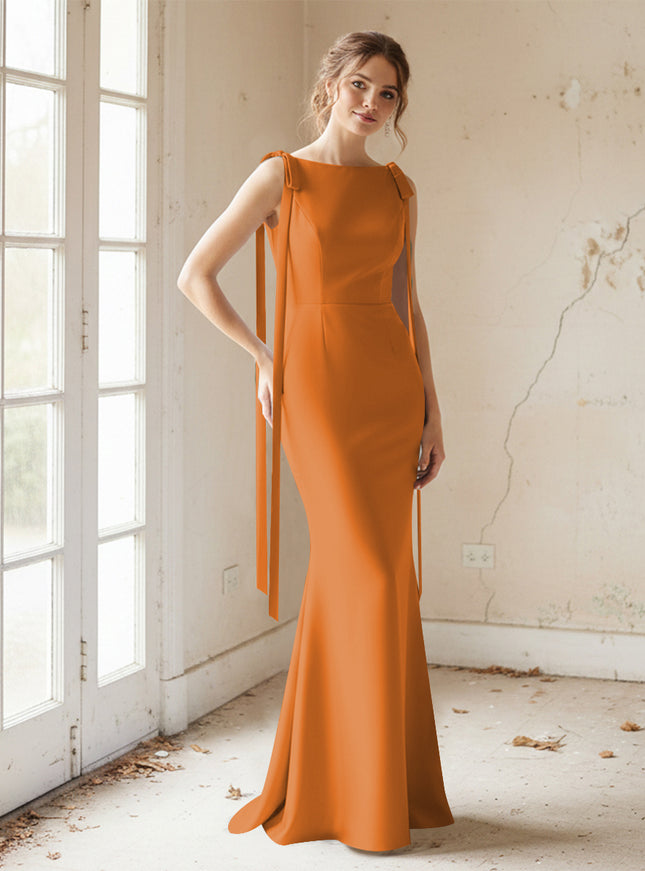 Strapless Satin Mermaid Bridesmaid Dresses for Women