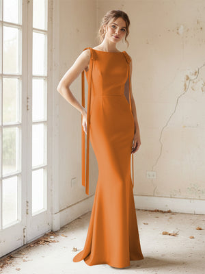 Strapless Satin Mermaid Bridesmaid Dresses for Women