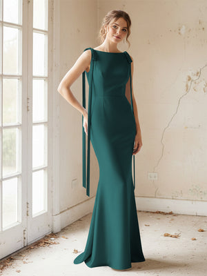 Strapless Satin Mermaid Bridesmaid Dresses for Women