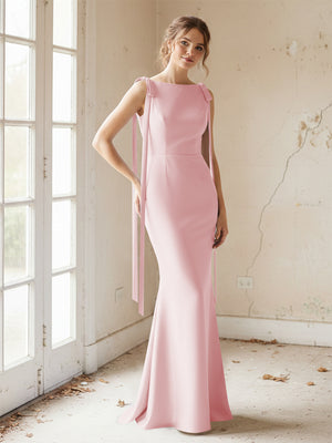 Strapless Satin Mermaid Bridesmaid Dresses for Women