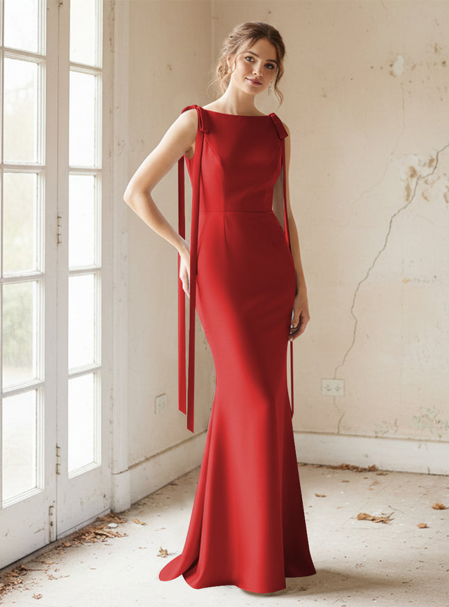 Strapless Satin Mermaid Bridesmaid Dresses for Women