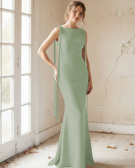 Strapless Satin Mermaid Bridesmaid Dresses for Women