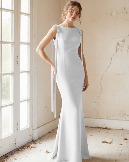 Strapless Satin Mermaid Bridesmaid Dresses for Women