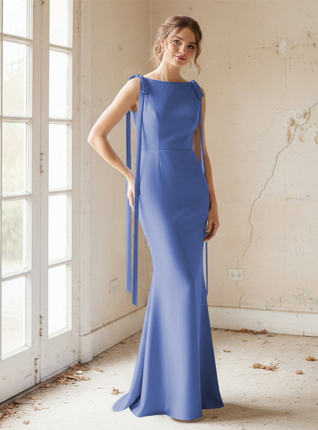 Strapless Satin Mermaid Bridesmaid Dresses for Women