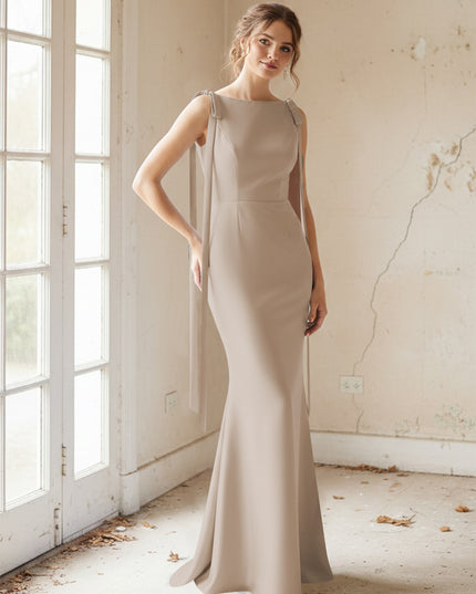 Strapless Satin Mermaid Bridesmaid Dresses for Women