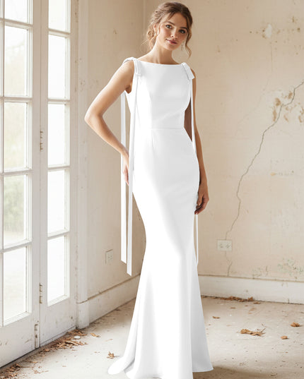 Strapless Satin Mermaid Bridesmaid Dresses for Women