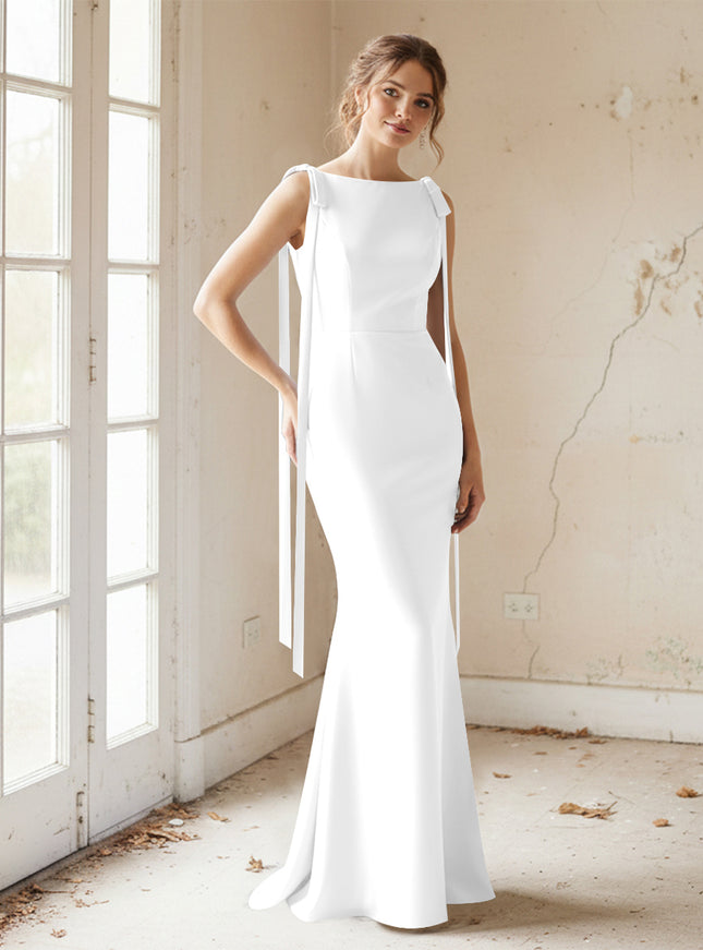 Strapless Satin Mermaid Bridesmaid Dresses for Women