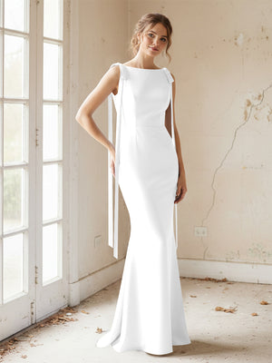 Strapless Satin Mermaid Bridesmaid Dresses for Women