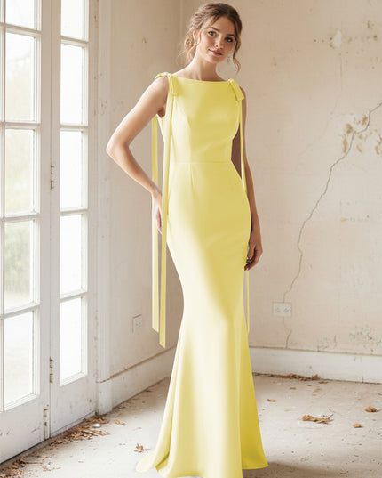 Strapless Satin Mermaid Bridesmaid Dresses for Women