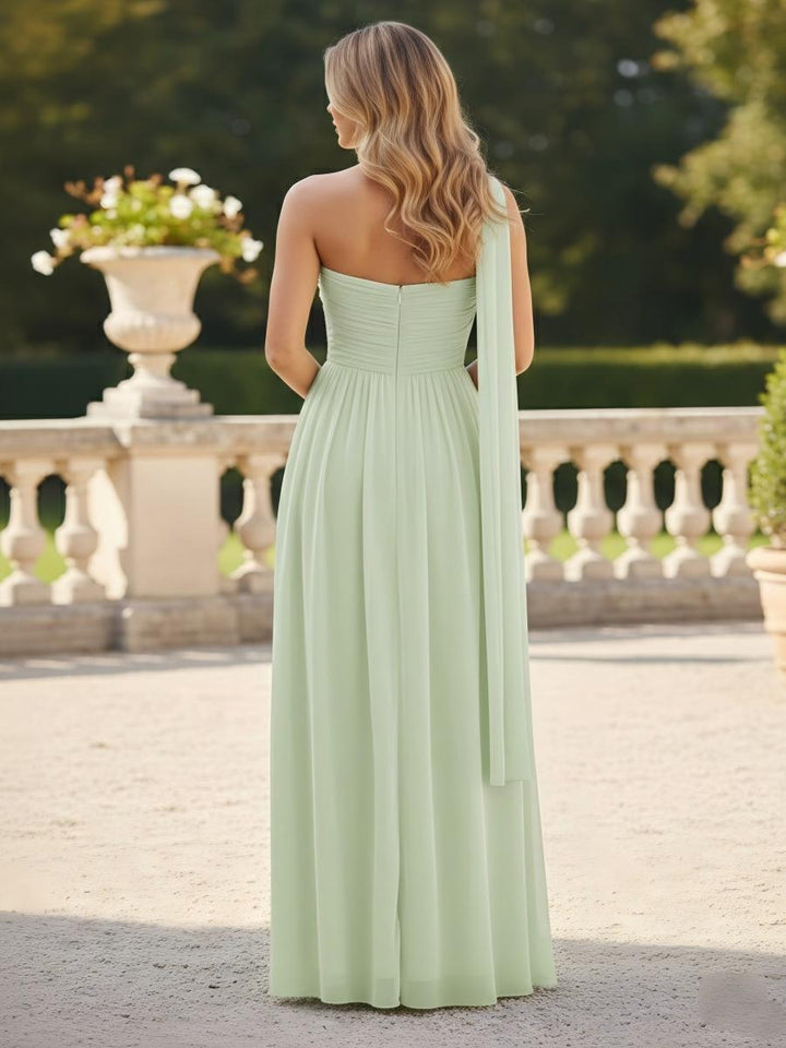 Chiffon Sweetheart Corset Formal Dresses with Scarf