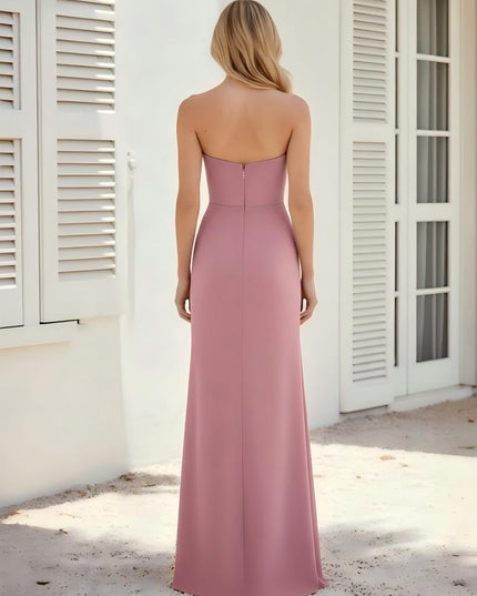 Satin Sweetheart Corset Bridesmaid Dresses with Bow