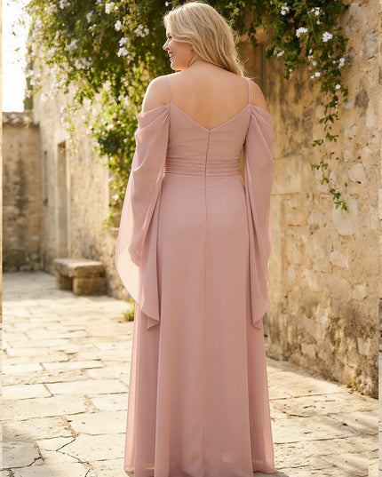 Spaghetti Straps V Neck Corset Ruffles Bridesmaid Dresses