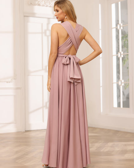 Elegant Chiffon A Line Sleeveless Pleated Multi-Style Bridesmaid Dresses