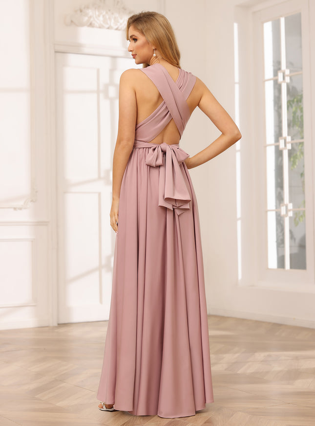 Elegant Chiffon A Line Sleeveless Pleated Multi-Style Bridesmaid Dresses
