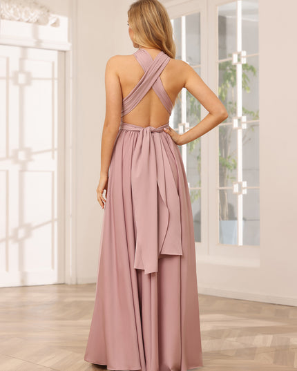 Elegant Chiffon A Line Sleeveless Pleated Multi-Style Bridesmaid Dresses