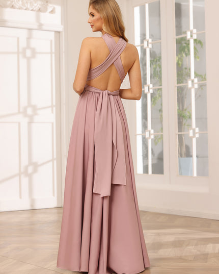 Elegant Chiffon A Line Sleeveless Pleated Multi-Style Bridesmaid Dresses