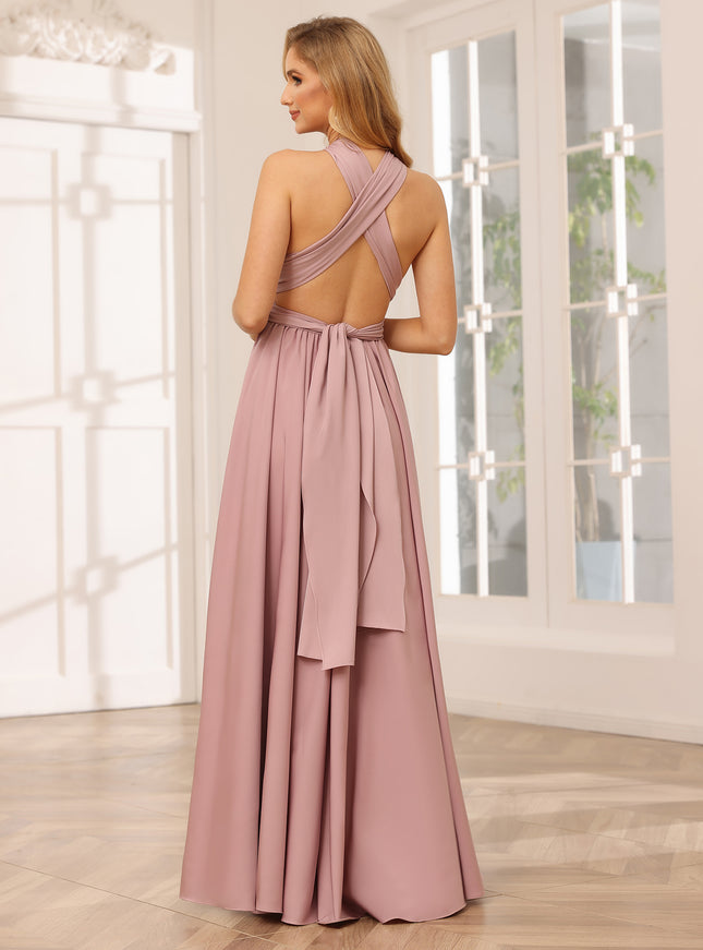 Elegant Chiffon A Line Sleeveless Pleated Multi-Style Bridesmaid Dresses