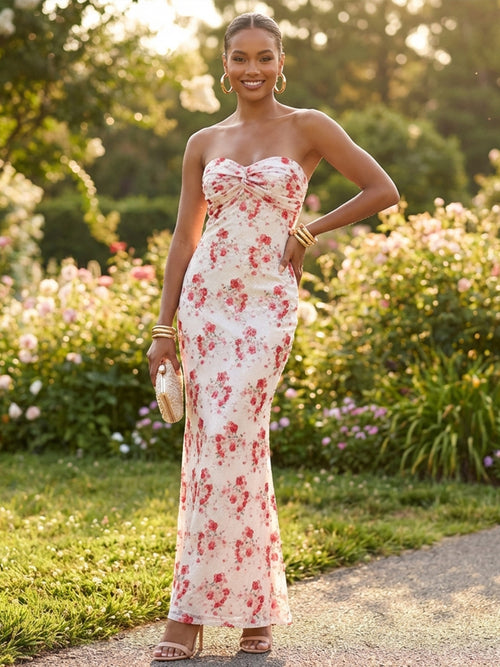 Sequin Mermaid Sweetheart Floor Length Cocktail Dresses