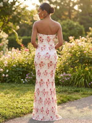 Sequin Mermaid Sweetheart Floor Length Cocktail Dresses