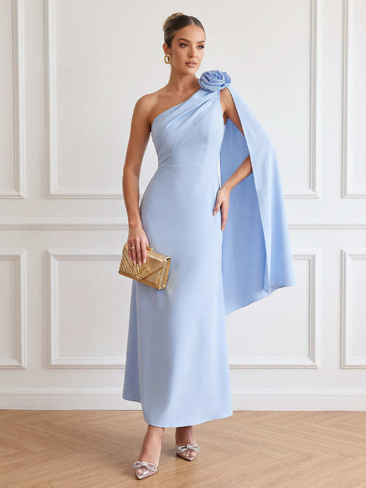 Satin A Line Strapless Ankle Length Pleats Cocktail Dresses