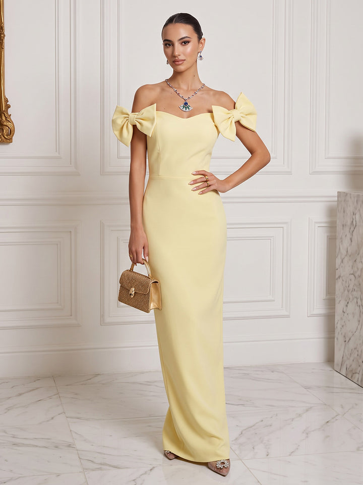 Satin Sheath Strapless Floor Length Fitted Waist Cocktail Dresses