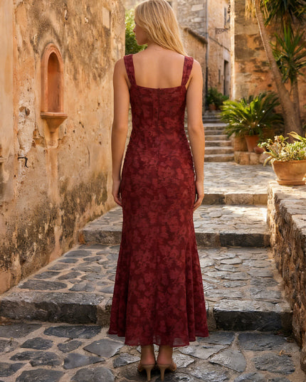 Jacquard Spaghetti Straps Sheath Wedding Guest Dresses