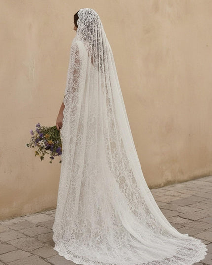 Laces Mermaid One Shoulder Long Wedding Dresses