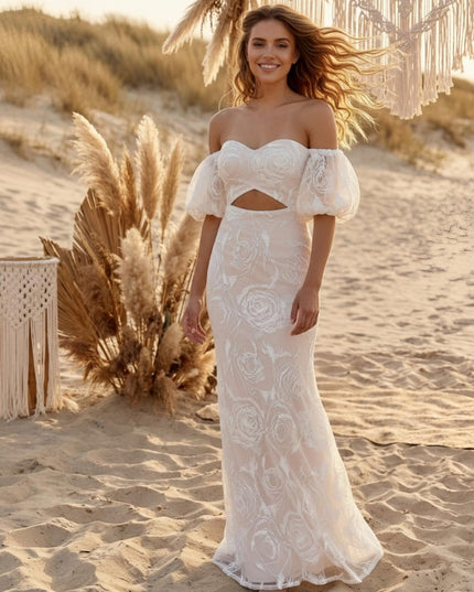 Laces Mermaid Sweetheart Long Wedding Dresses