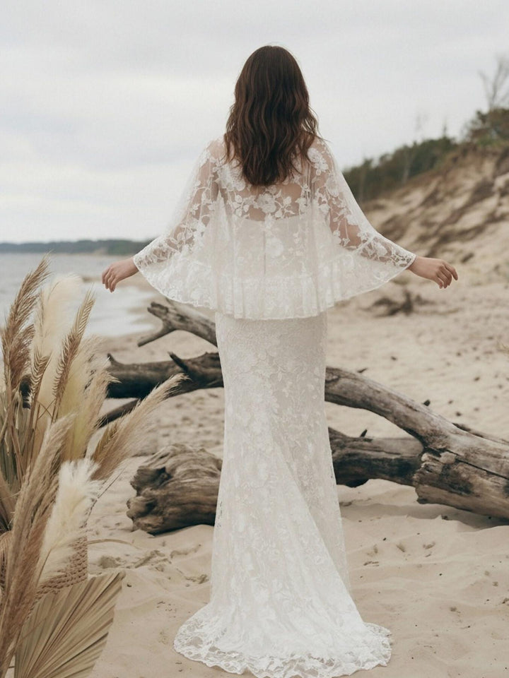 Laces Mermaid Sweetheart Long Wedding Dresses