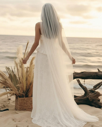 Laces A Line Sweetheart Long Wedding Dresses