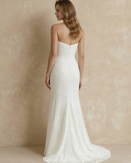 Laces Mermaid Sweetheart Long Wedding Dresses