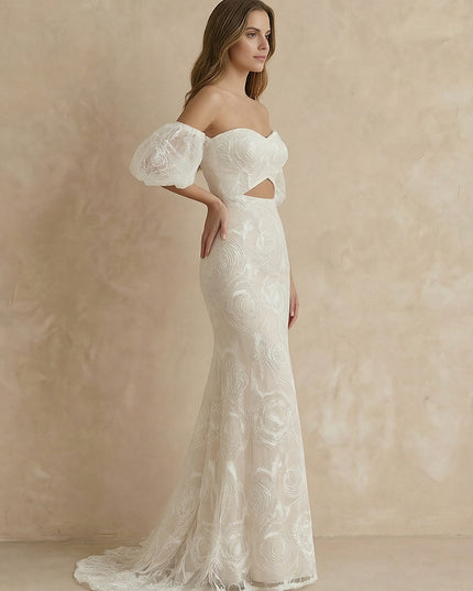 Laces Bodycon Sweetheart Long Wedding Dresses