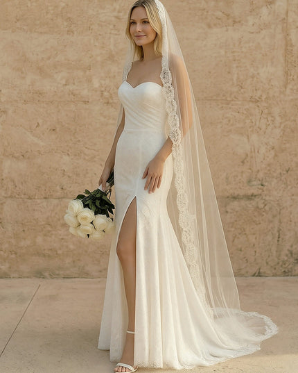 Laces Bodycon Sweetheart Long Wedding Dresses