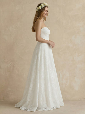 Laces A Line Sweetheart Long Wedding Dresses