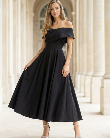 Satin A Line Off the Shoulder Short Wedding Dresses