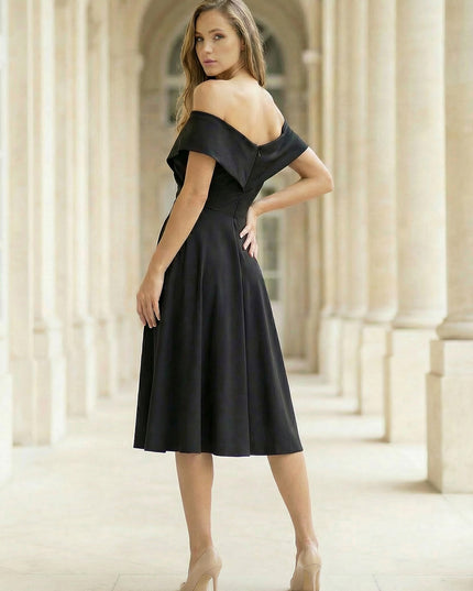 Satin A Line Off the Shoulder Short Wedding Dresses