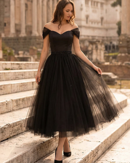 Laces A Line Off the Shoulder Short Wedding Dresses