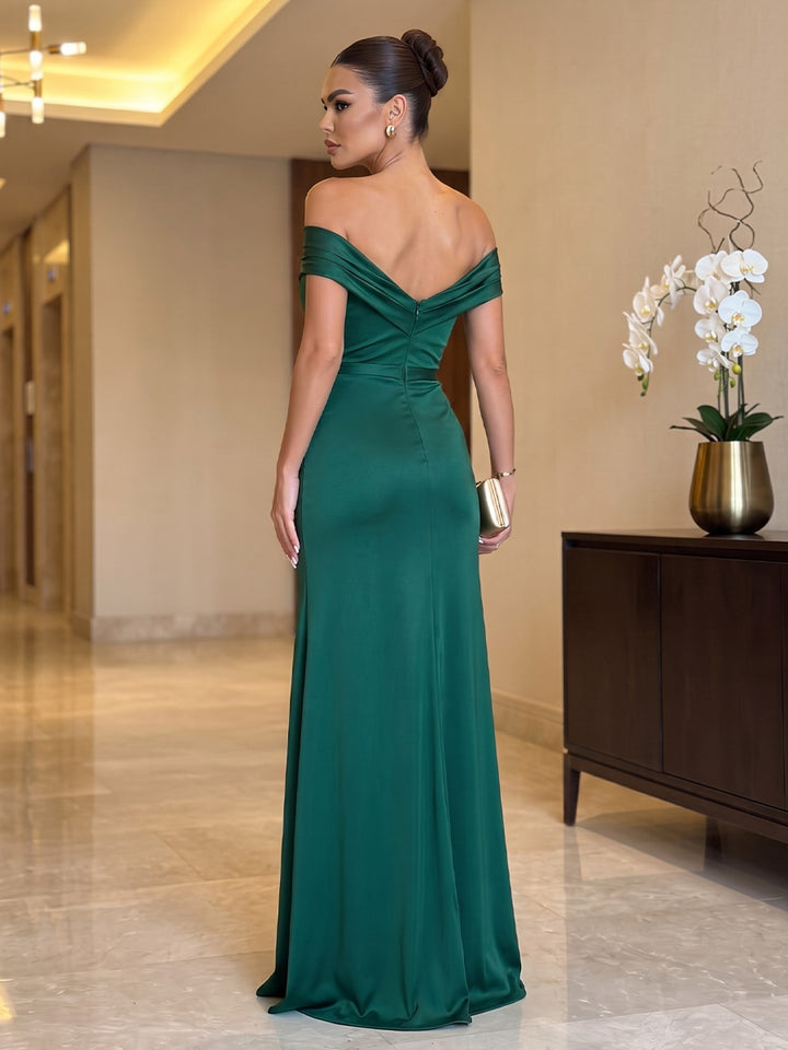 Satin Sheath Sweetheart Floor Length Ruched Military Ball Dresses