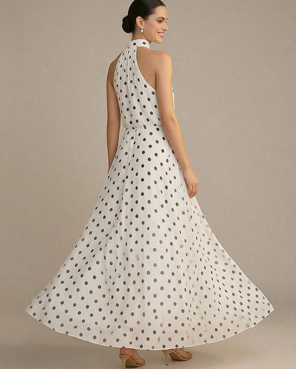 Chiffon A Line Mock Neck Wedding Guest Dresses